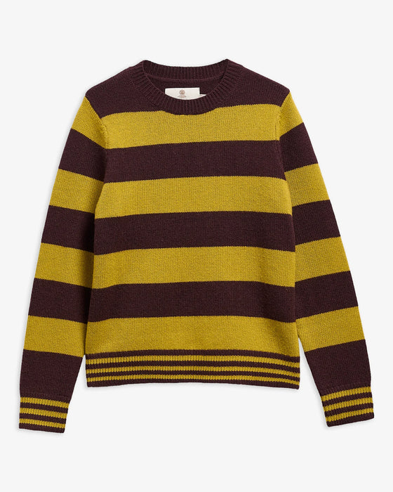 (Barbour) Woodhouse Striped Cashmere-Blend Crew Neck Jumper - Fig  (Women's)