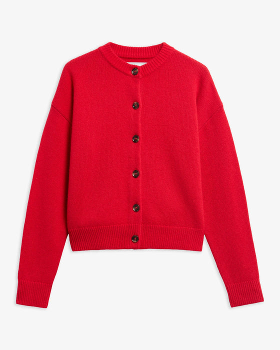 (Barbour) Woodhouse Wool-Blend Cardigan - Crimson (Women's)