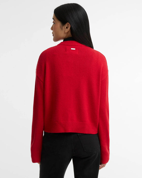 (Barbour) Woodhouse Wool-Blend Cardigan - Crimson (Women's)