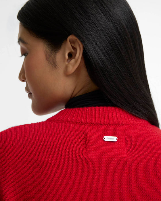(Barbour) Woodhouse Wool-Blend Cardigan - Crimson (Women's)