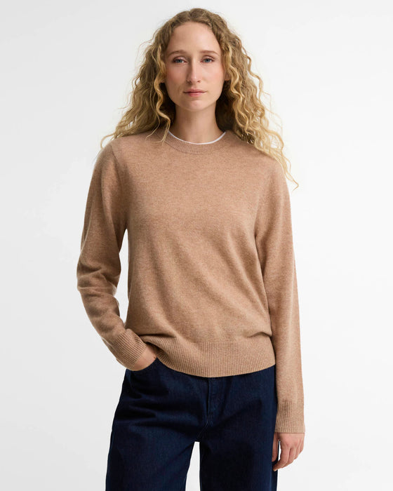 (Barbour) Penwood Cashmere Crew Neck Jumper - Camel (Women's)