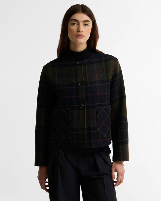 (Barbour) Marlow Tartan Wool Overshirt - Shadow Classic Tartan (Women's)