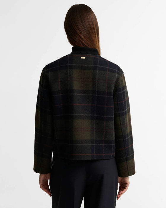 (Barbour) Marlow Tartan Wool Overshirt - Shadow Classic Tartan (Women's)