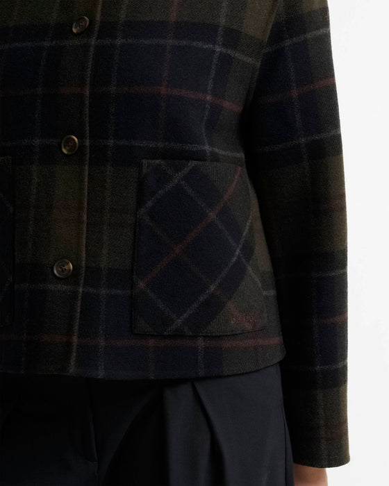 (Barbour) Marlow Tartan Wool Overshirt - Shadow Classic Tartan (Women's)