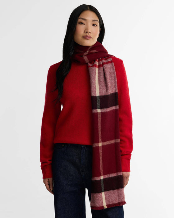 (Barbour) Rosefield Tartan Scarf - Light Cardinal Tartan (Women's)