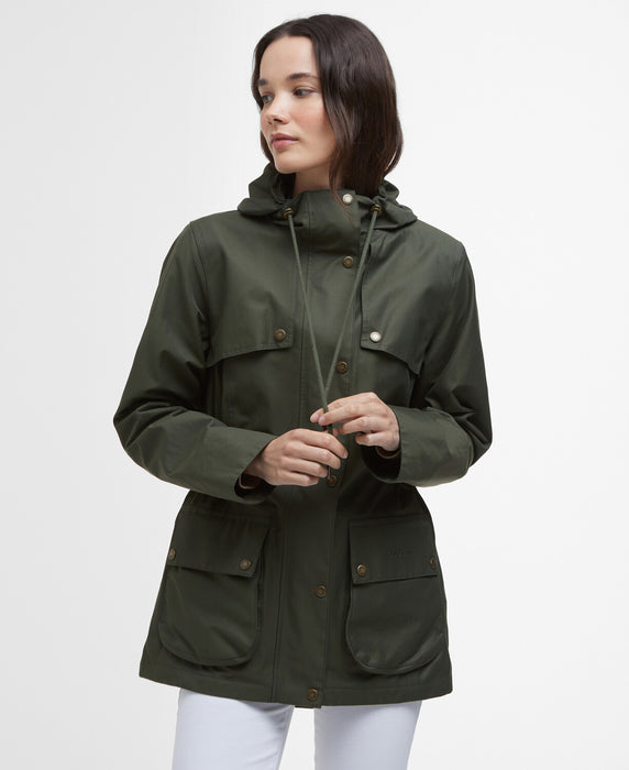 (Barbour) Maple Waterproof Jacket - Olive/Ancient Tartan (Women's)