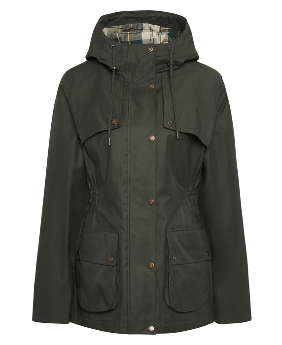(Barbour) Maple Waterproof Jacket - Olive/Ancient Tartan (Women's)