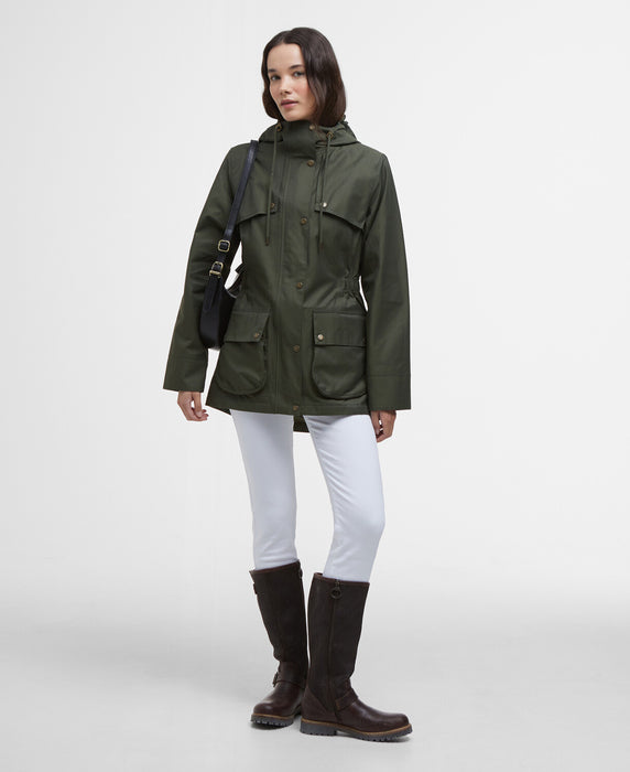 (Barbour) Maple Waterproof Jacket - Olive/Ancient Tartan (Women's)