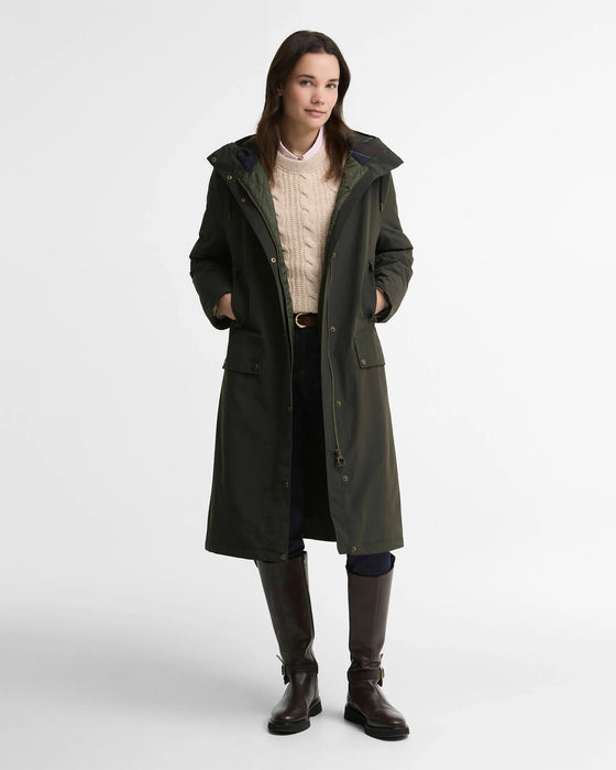(Barbour) Matilde Waterproof Jacket - Sage/Classic (Women's)