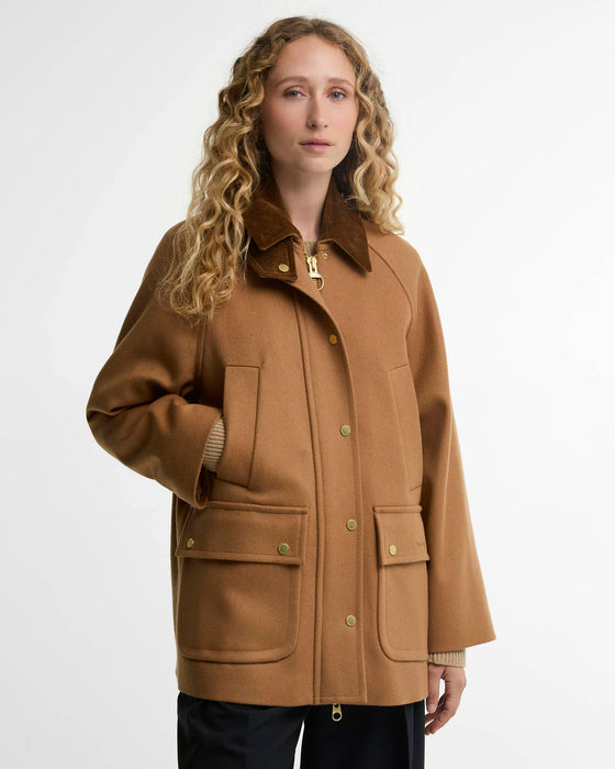 (Barbour) Women's Bedale Wool Coat - Beige (Women's)