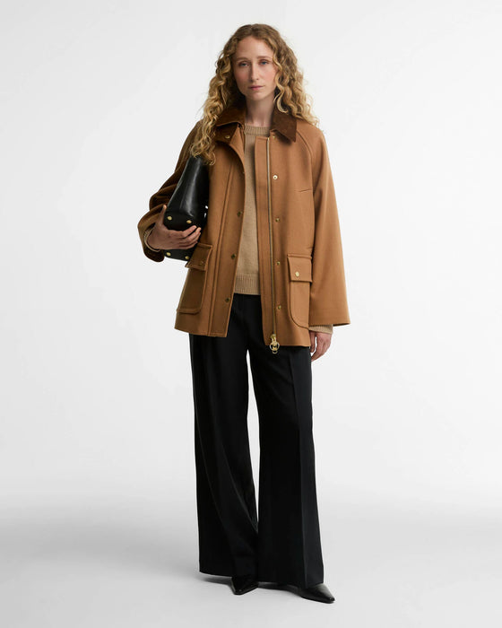 (Barbour) Women's Bedale Wool Coat - Beige (Women's)