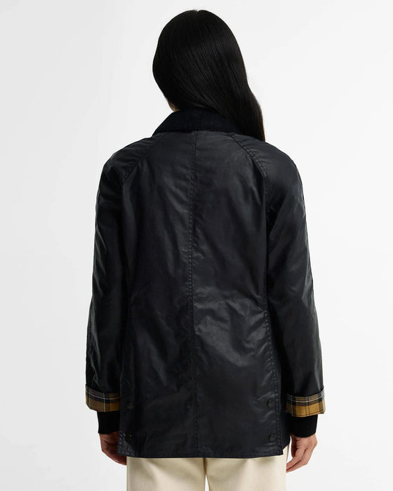 (Barbour) Classic Beadnell Wax Jacket - Navy (Women's)