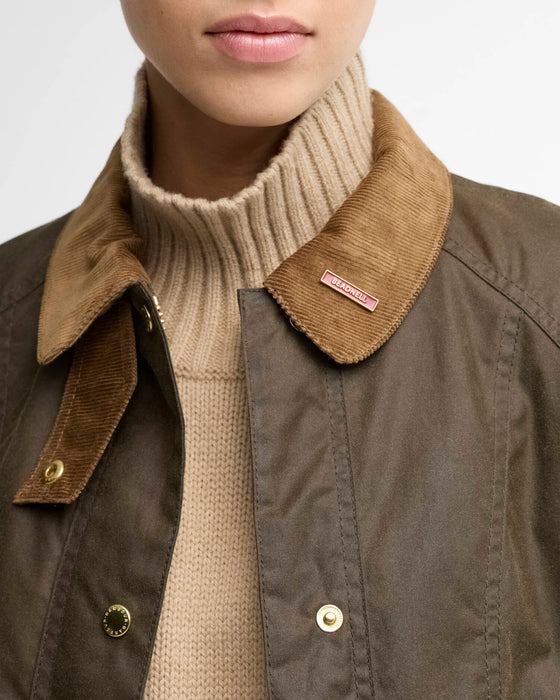 (Barbour) Icons Beadnell Waxed Jacket - Beech/Birchwood (Women's)