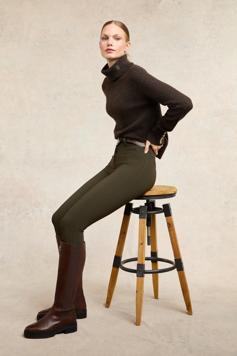 (Holland Cooper) Contour Trouser - Dark Olive (Women's)