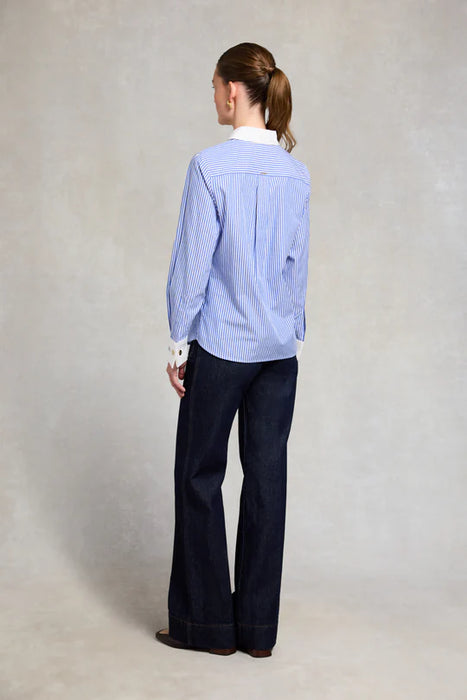 (Holland Cooper) Louisa Shirt - Deep Blue Stripe (Women's)