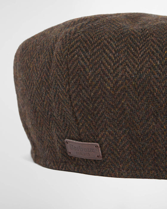 (Barbour) Fyne Tweed Baker Boy Cap - Dark Brown (Men's)