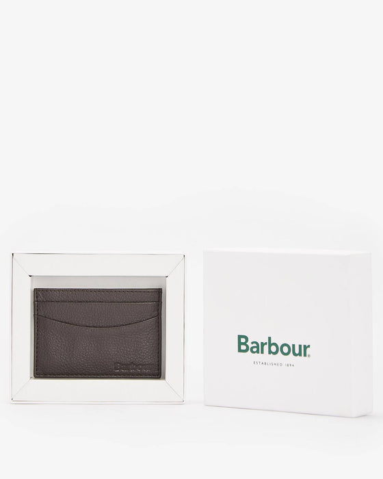 (Barbour) Amble Leather Card Holder - Dark Brown (Men's)