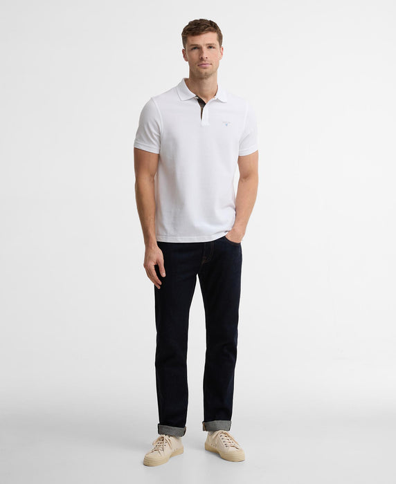 (Barbour) Regular Pique Polo Shirt - White (Men's)