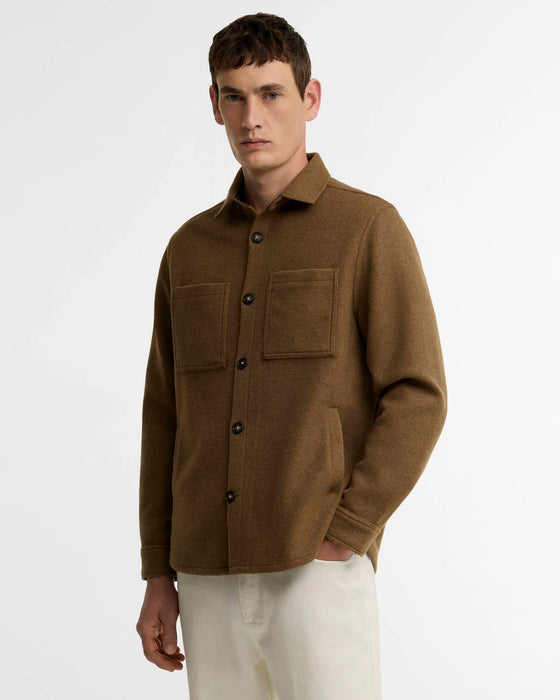 (Barbour) Marltown Tailored Wool-Blend Overshirt - Sandstone (Men's)