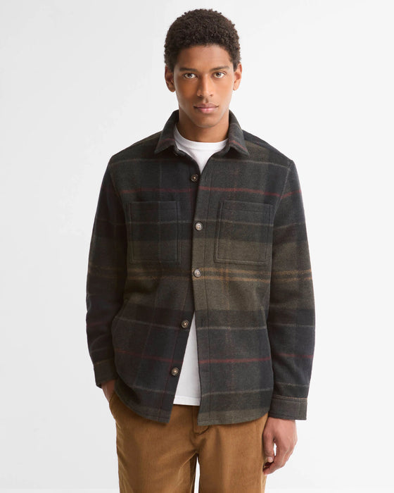 (Barbour) Woodlane Brushed Check Overshirt - Shadow (Men's)