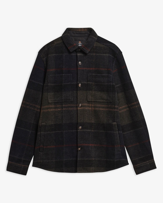 (Barbour) Woodlane Brushed Check Overshirt - Shadow (Men's)