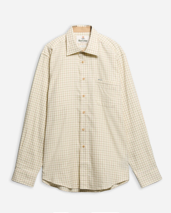 (Barbour) Field Tattersall Shirt - Green/Brown (Mens)