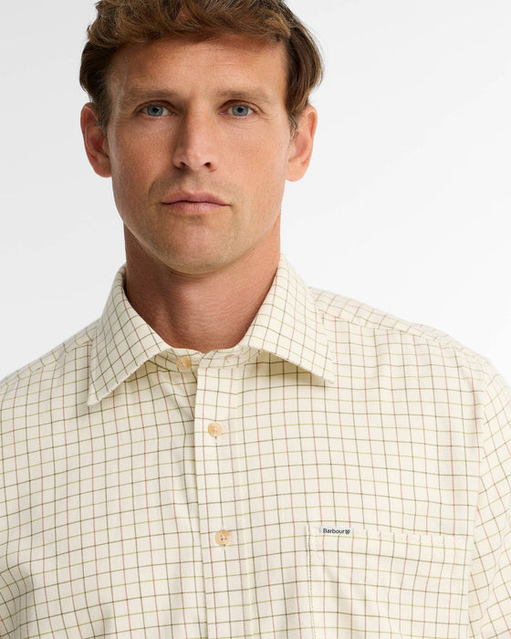 (Barbour) Field Tattersall Shirt - Green/Brown (Mens)