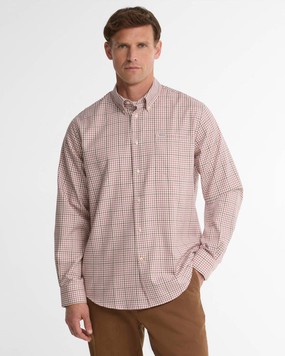 (Barbour) Henderson Thermo Weave Checked Shirt -  Mauve  (Men's)