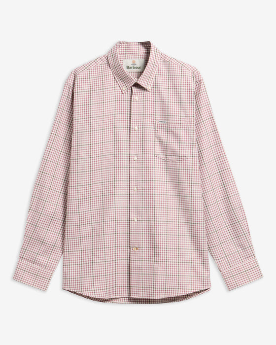 (Barbour) Henderson Thermo Weave Checked Shirt -  Mauve  (Men's)