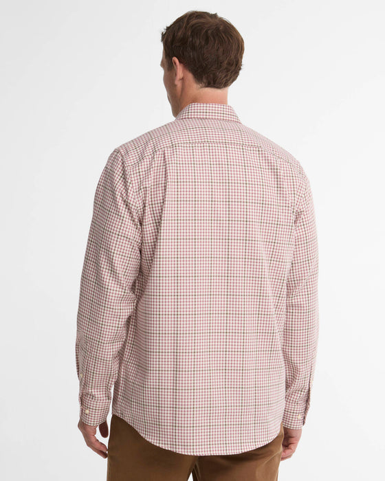 (Barbour) Henderson Thermo Weave Checked Shirt -  Mauve  (Men's)