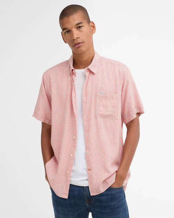 (Barbour) DeerPark Striped Summer Fit Shirt - Red (Men's)