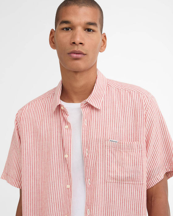 (Barbour) DeerPark Striped Summer Fit Shirt - Red (Men's)