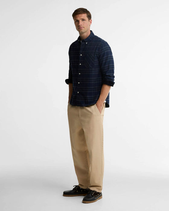 (Barbour) Mineral Tartan Authentic-Fit Long-Sleeved Shirt - Midnight Loch (Mens)