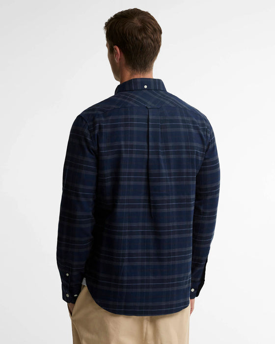 (Barbour) Mineral Tartan Authentic-Fit Long-Sleeved Shirt - Midnight Loch (Mens)