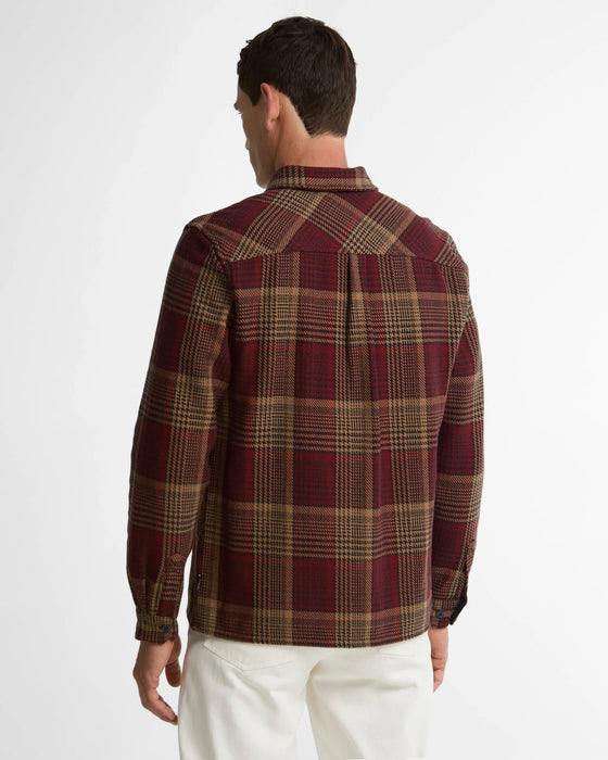 (Barbour) Millom Relaxed Houndstooth Shirt - Red (Men's)