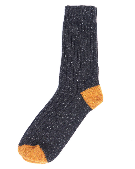 (Barbour) Houghton Socks - Charcoal-Ochre (Men's)