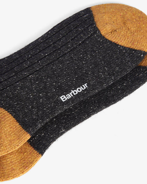 (Barbour) Houghton Socks - Charcoal-Ochre (Men's)