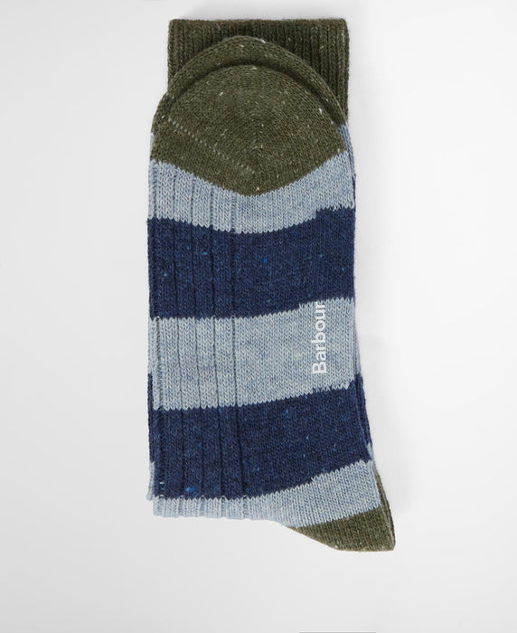 (Barbour) Houghton Stripe Socks - Blue Stone (Men's)