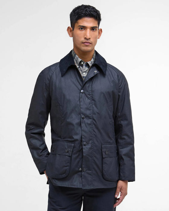 (Barbour) Ashby Waxed Jacket - Navy (Men's)