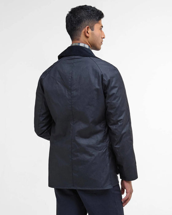 (Barbour) Ashby Waxed Jacket - Navy (Men's)