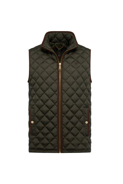 (Holland Cooper) Country Quilted Gilet - Khaki (Men's)