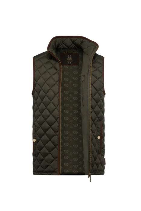 (Holland Cooper) Country Quilted Gilet - Khaki (Men's)