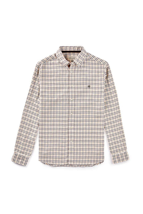 (Holland Cooper) Classic Button Down Shirt - Cheltenham Camel Check (Men's)