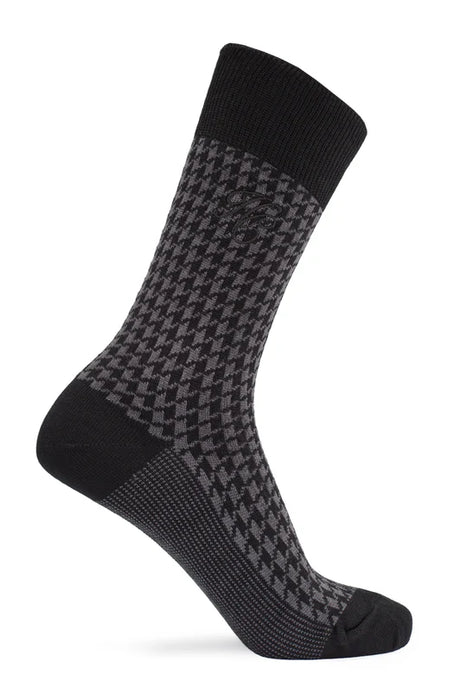 (Holland Cooper) Men's Sock Gift - Charcoal Houndstooth (Men's)
