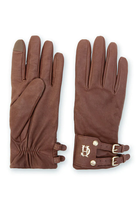 (Holland Cooper) Monogram Leather Gloves (Women's)