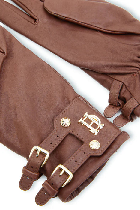 (Holland Cooper) Monogram Leather Gloves (Women's)
