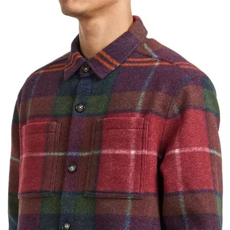 (Barbour) Woodlane Brushed Check Overshirt - Winterberry (Men's)