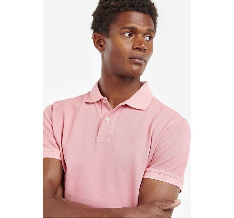 SALE - Barbour - Washed Sports Polo Shirt - Pink Salt (Men's)