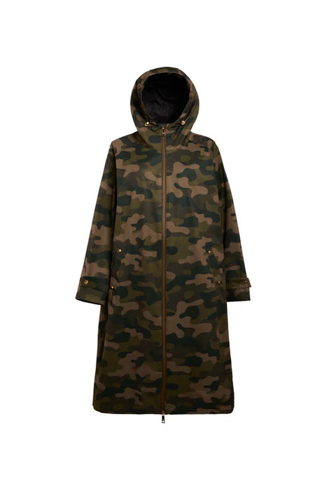 (Holland Cooper) One Size Waterproof Coat -  Camo (Women's)