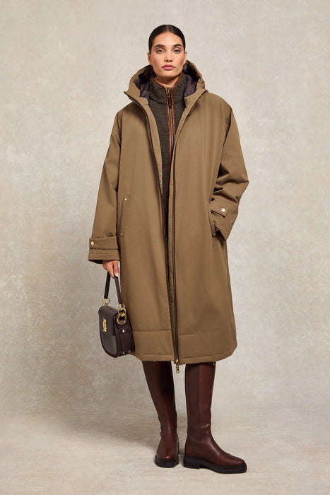 (Holland Cooper) One Size Waterproof Coat - Mink (Women's)